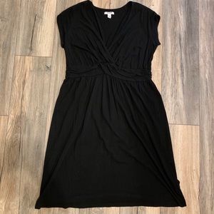 Faux wrap front dress